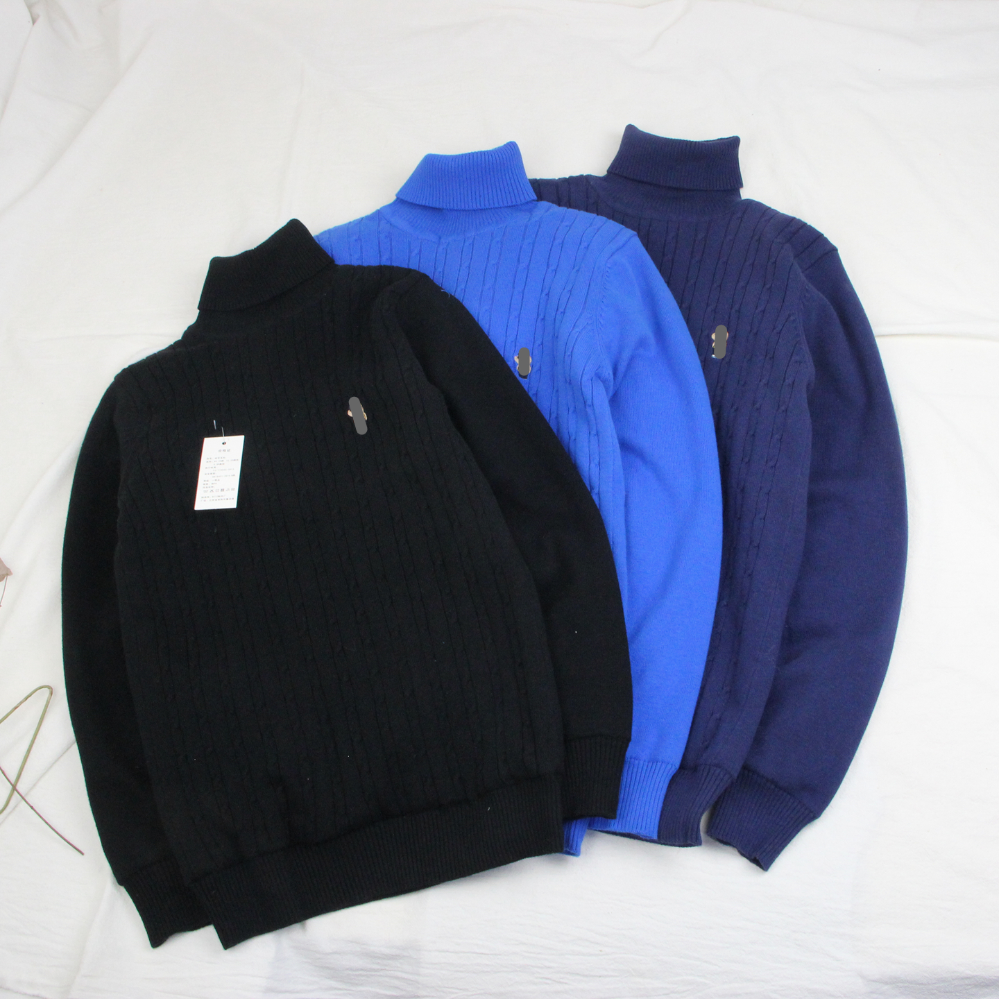 青少年高领加绒毛衣童装冬款男女童加厚针织衫套头衫大童