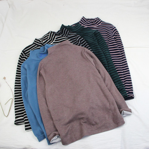 8876等多款青少年德绒长袖T恤衫童装秋冬款男女童保暖体恤大童