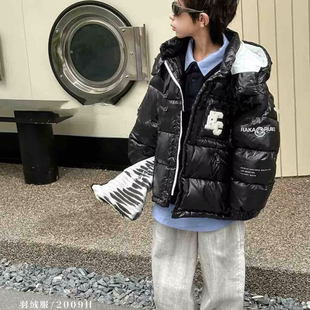 中大童 男女童保暖服装 2009童家带帽羽绒服童装 冬款