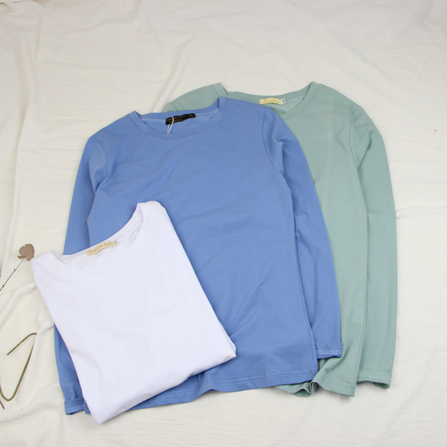 青少年长袖T恤衫童装春款男女童光板体恤大童