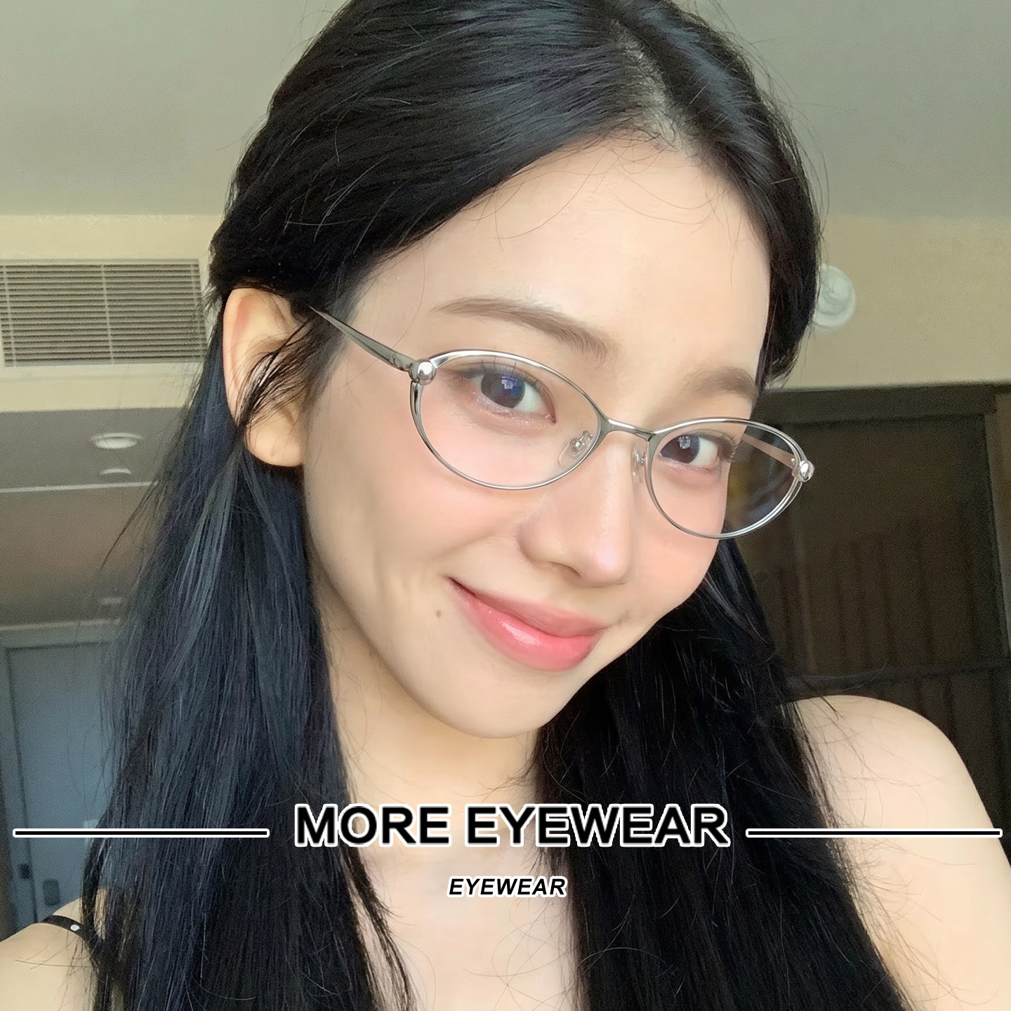柳智敏同款GM椭圆形眼镜女BOBA超轻纯钛银色全框高智感素颜镜近视