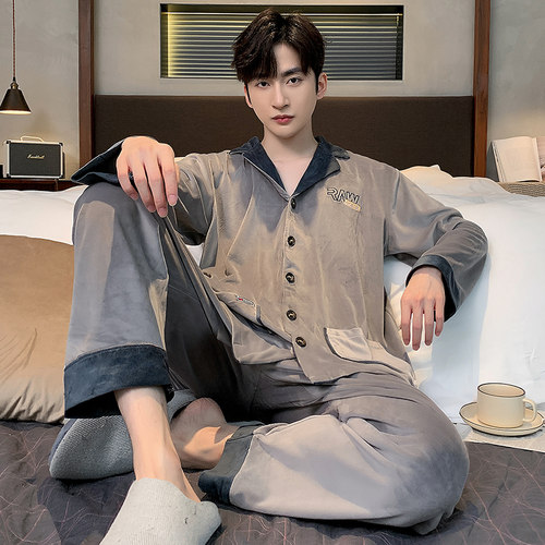 100-300斤大码海岛绒睡衣男秋冬