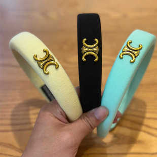 凯旋门纯棉发箍复古法式黑色头箍vintage中古小香风高颅顶发夹女