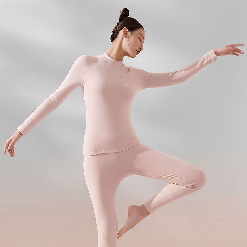 半高领纯棉保暖内衣纯棉女士加厚双面绒磨毛打底衫秋衣男中领QW01