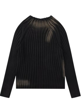 27042美式2024秋冬复古毛衣男式条纹喷色设计高级感男女款针QW52