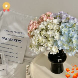 克里斯多单枝绣球 仿真花假花家居装饰花欧式花墙婚庆背景墙插花