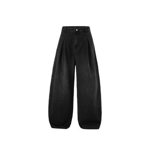 街头宽松休闲洗水牛仔裤 美式 新品 25秋季 男QW67 阔腿牛仔长裤