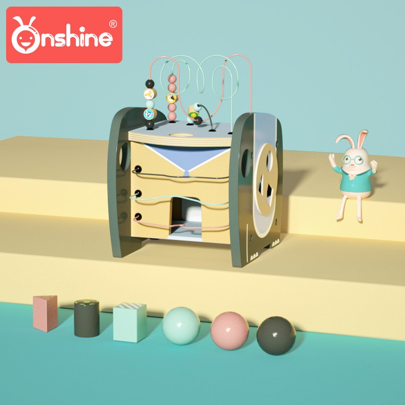 婴儿童绕珠多功能益智力积木玩具串珠男孩女孩0宝宝1-2-3岁半ce27