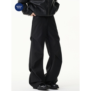 QW49 裤 加绒加厚高个子加长休闲西裤 男宽松直筒垂感阔腿西装