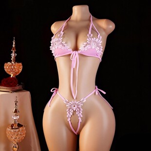 Three women thong underwear bra lingerie sexy point
