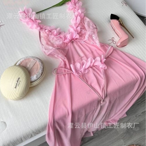 Sexy and erotic sleepwear, women's seduction, split perspect