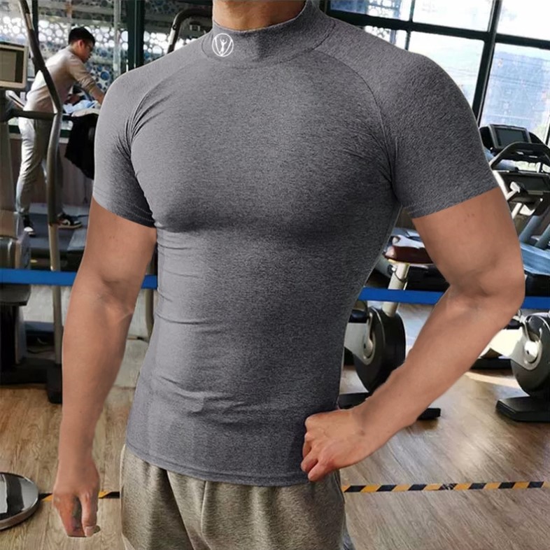 2024 Spring and Summer New Muscle Fitness Sports Short Sleev-封面