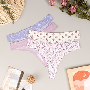 Adhesive with Nylon Print Seamless Breathable Underwear