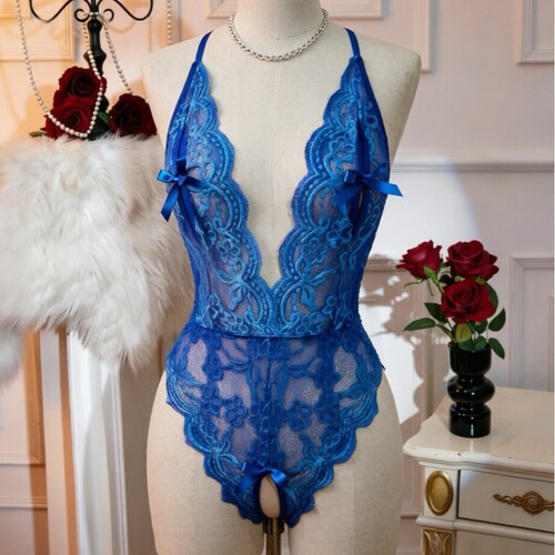New body shaping and sexy one-piece pajamas with lace transp