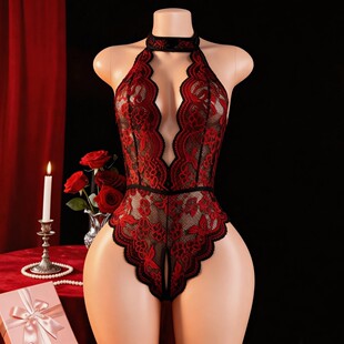 tight crotch one lace sexy piece Open fitting women deep