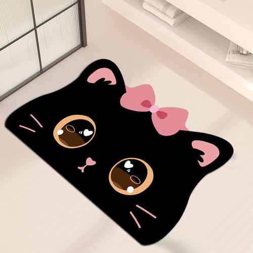 猫咪浴室地垫异形可爱硅藻泥吸水
