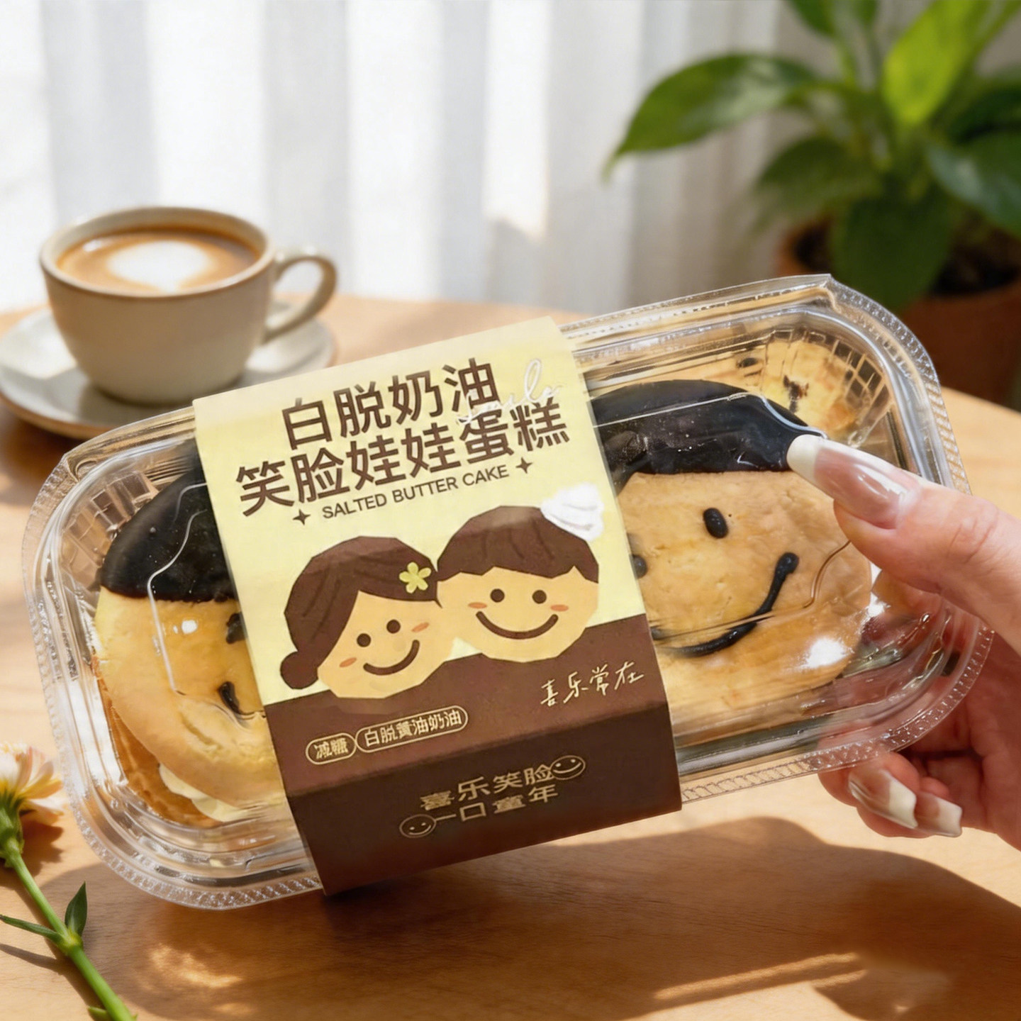 可装麻薯松松卷笑脸娃娃蛋糕