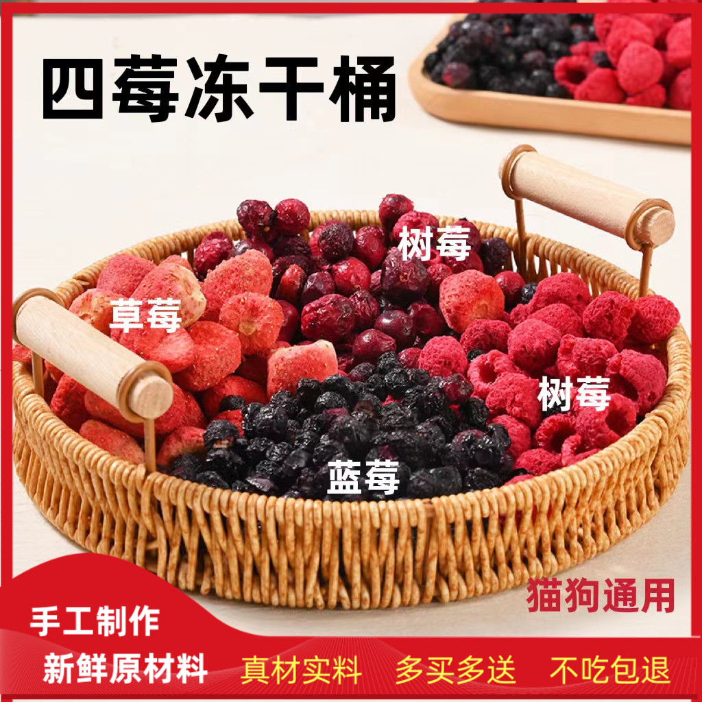 自制冻干莓果猫狗莓果组合无添加