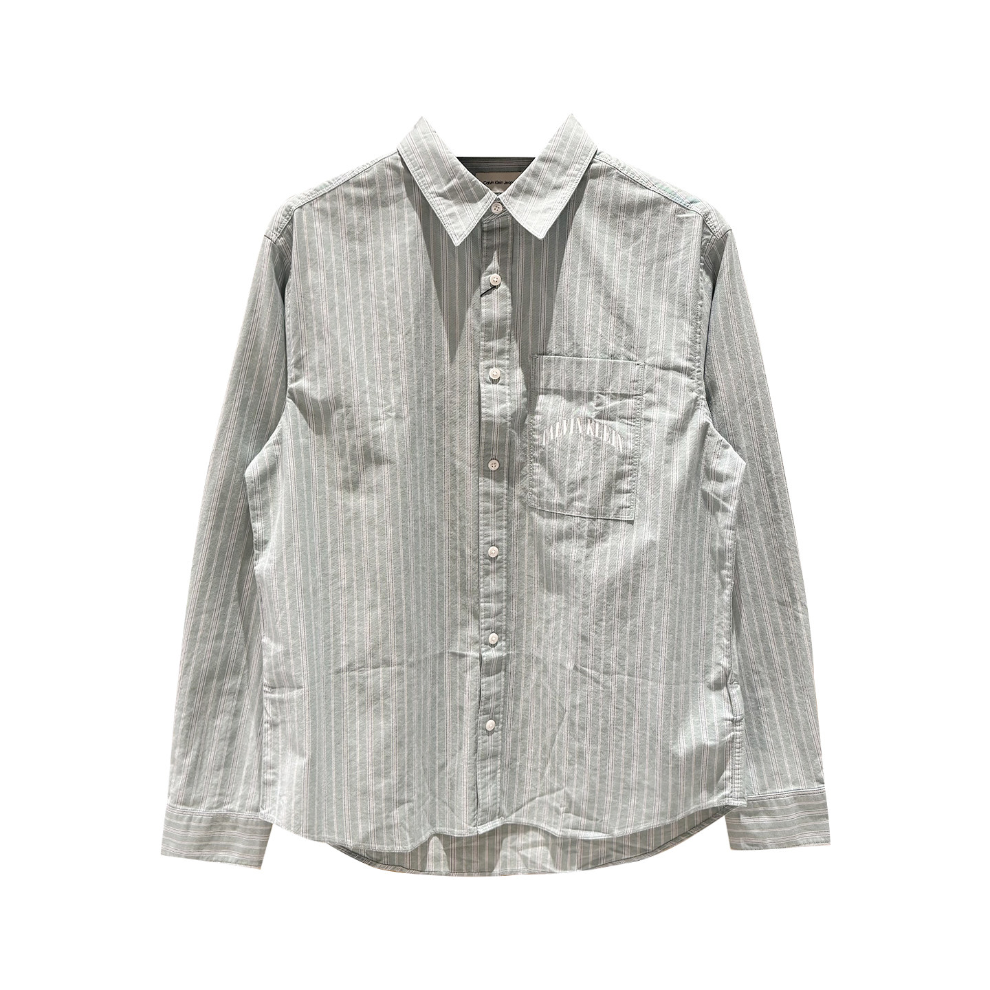 CK Jeans国内代购2026年春夏款男士条纹牛津微弹长袖衬衫4RF104G