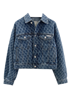 CK Jeans国内正品代购2025年春夏新款女士牛仔外套47B010G