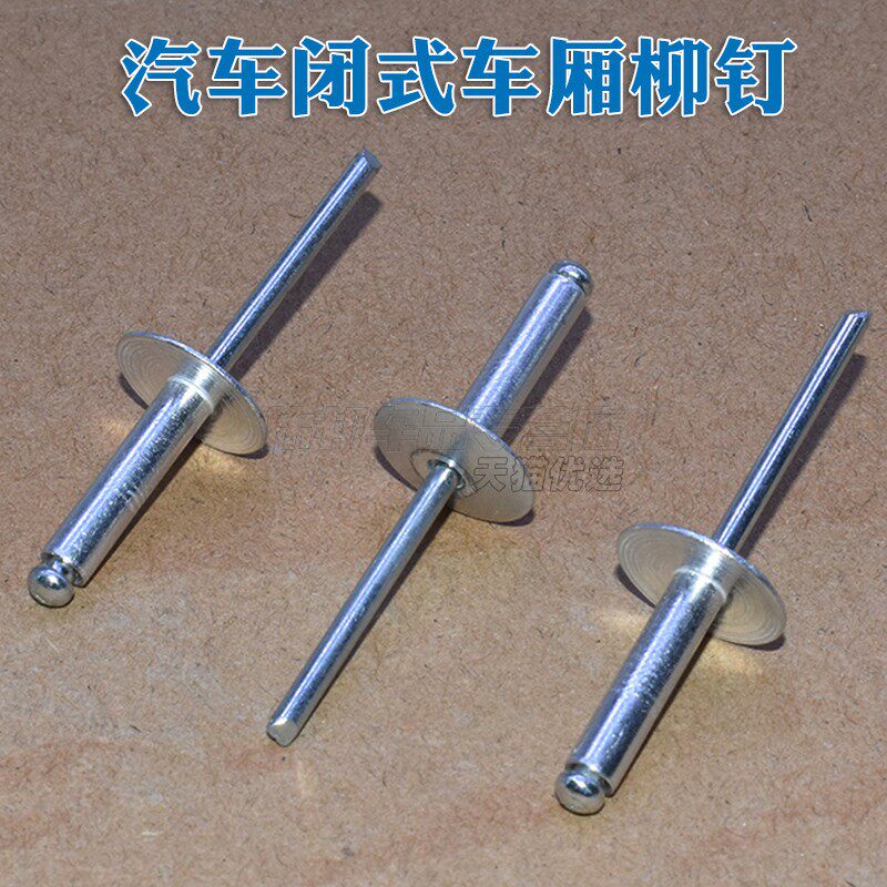 抽芯铆钉密封型大帽拉钉汽车抽芯铆钉扁圆头铝封闭式车厢柳钉