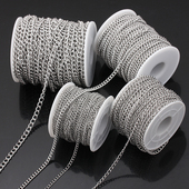 不掉色304钛钢延长链加长链侧身链条吊链DIY制作手链项链材料配件