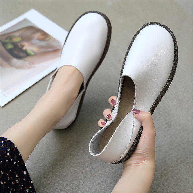 单鞋女平底2019新款秋季百搭网红韩版一脚蹬两穿懒人浅口豆豆鞋女|msdalam kategori Kasut wanita, kasut rendah - dari Buy2taobao.com untuk memberikan perkhidmatan ejen Taobao profesional membeli