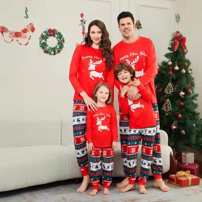 圣诞亲子装套装2025新款套装