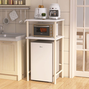 冰箱置物架顶部迷你微波炉架厨房家用消毒柜上方分层落地收纳架子