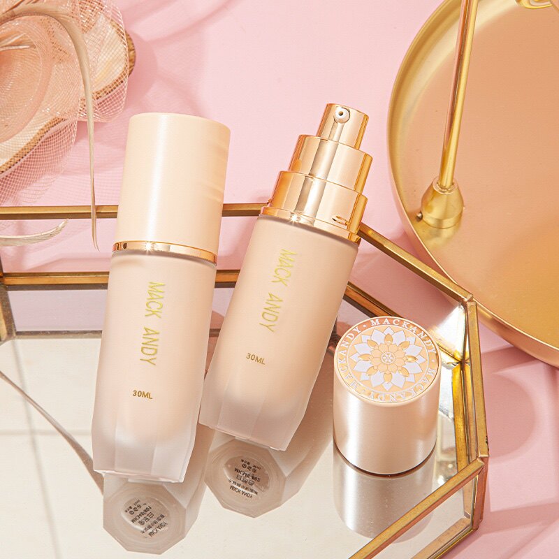 玛可安迪水凝精华粉底液不脱妆不增妆修饰暗沉防水控油速干粉底液