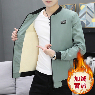 潮流帅气棉衣棒球服立领上衣 外套休闲夹克韩版 秋冬季 加绒加厚男士