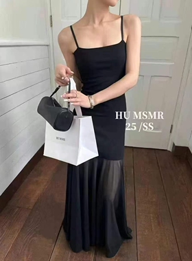 2025春季新款韩版时尚百搭显瘦吊带连衣裙女收腰显瘦裙子