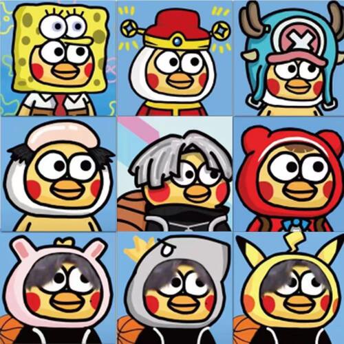 小黄鸡小黑子手机壳电脑墙面DIY