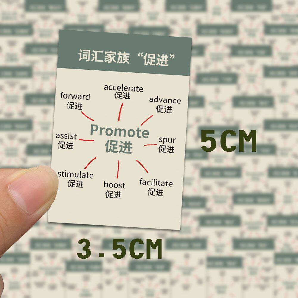 64张英语贴纸词汇家族学习单词笔记本手帐桌面手机电脑DIY装饰