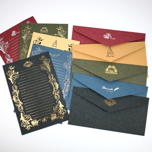 复古信封信纸套装定制烫金LOGO信封高档创意文艺小清新浪漫情书