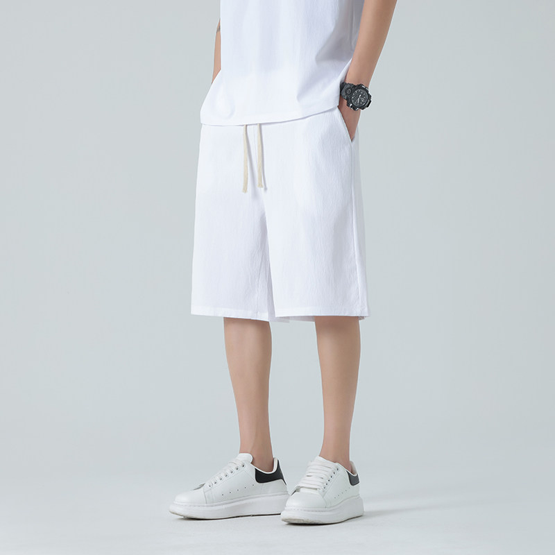 夏季新款纯色宽松休闲短裤男女直筒日系潮牌运动五分裤男DK01P25,男装休闲裤,星座203-3