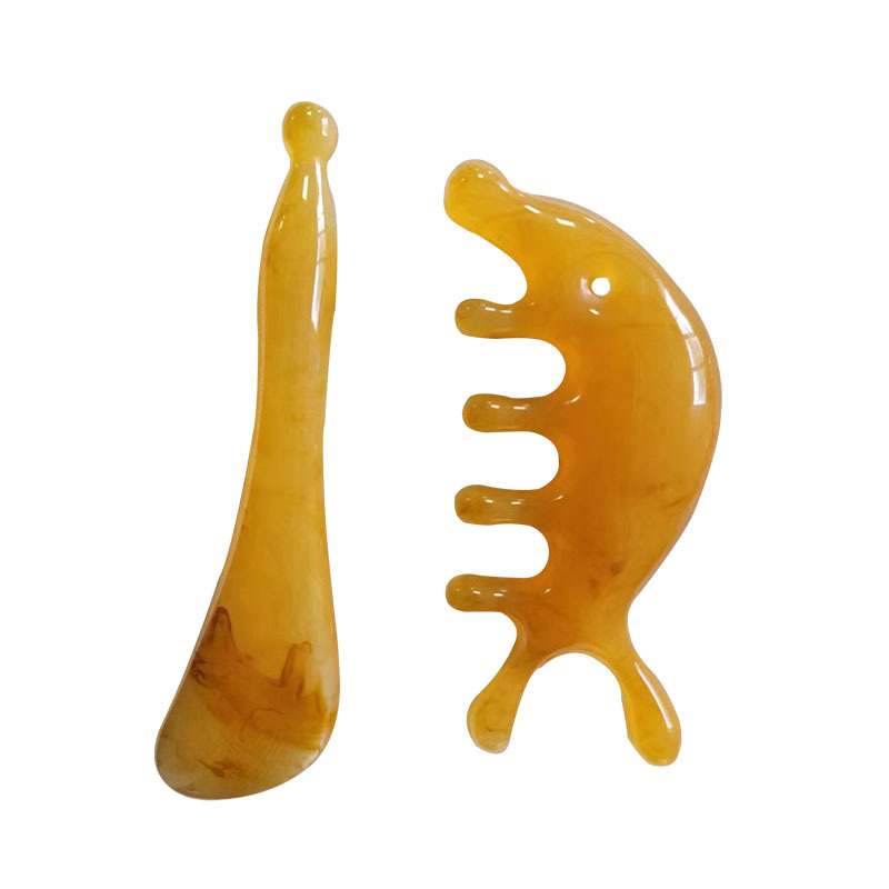 海豚造型按摩梳头部眼部一物多用鼻刮器穴位拨筋棒全身通用刮痧梳