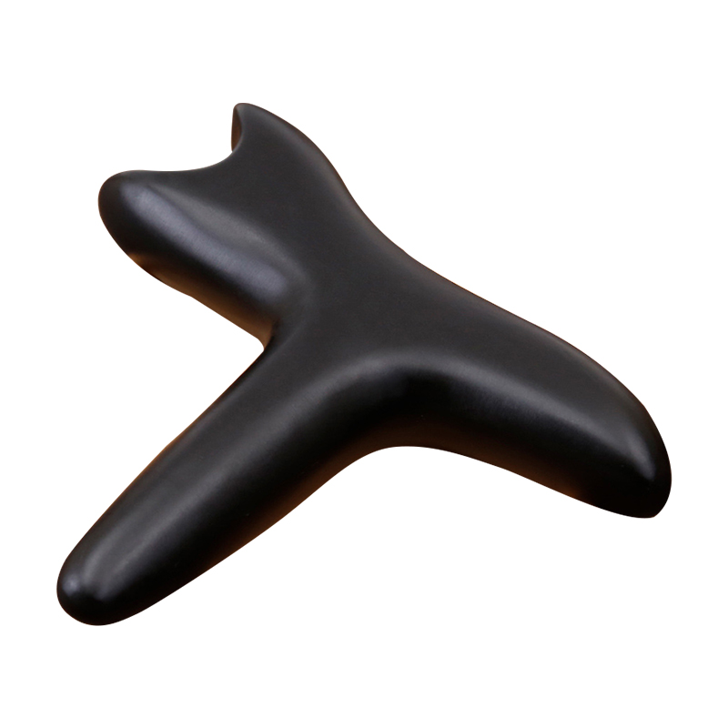 黑色燕角四尾锥一物多用拨筋点穴椎棒鼻梁刮眼部下颚提拉经络疏通