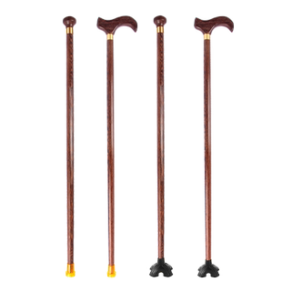 实木老人拐杖轻便防滑老年人拐棍木质文明手杖鸡翅木木头三节折叠