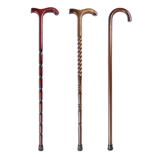 一体成型老人拐杖防滑拐棍老年人木头手杖实木捌杖专用走路助步器