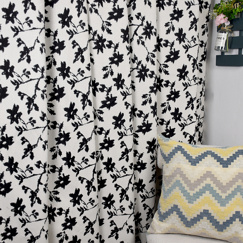 雪尼尔窗帘抱枕套色织提花布料