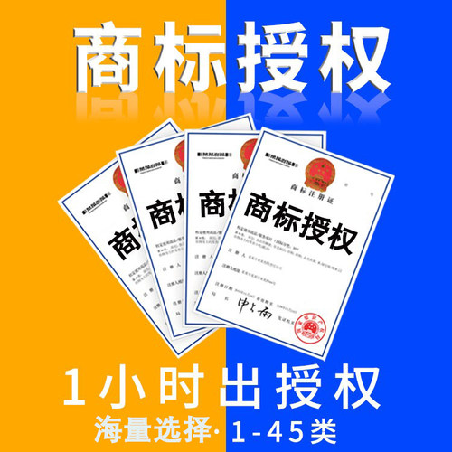 商标授权租用1-45类全类目R标