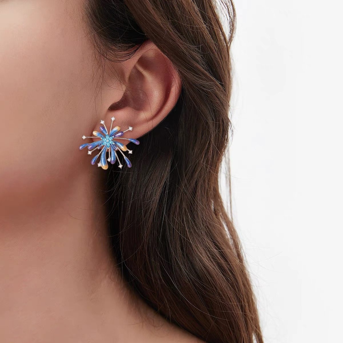 原创设计烟火星辰耳环 纯手工渐变烟花耳钉小众高级感耳饰女,饰品/流行首饰/时尚饰品新,耳环,淘宝优惠券,粉丝福利购,淘宝优惠卷