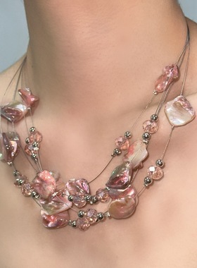 贝壳项链不规则波西米亚风锁骨链小众简约气质个性百搭时尚颈链