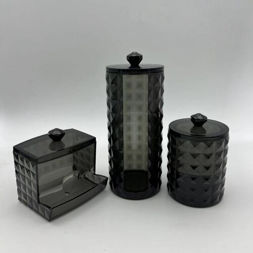 新品创意黑色钻石纹化妆棉签