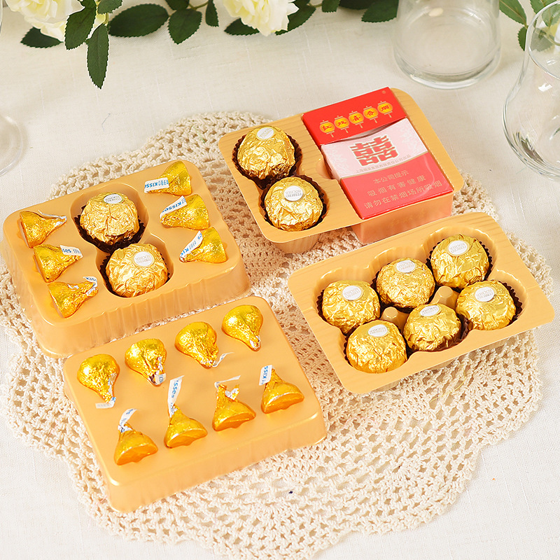 长方形喜糖盒烟加2颗费列罗68