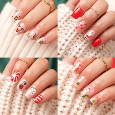 2025圣诞新品穿戴甲可爱卡通爱心