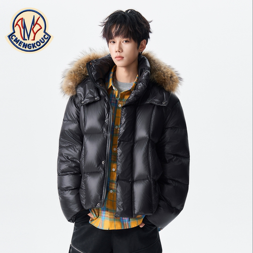 CMENGKOUC蒙口羽绒服男冬大毛领