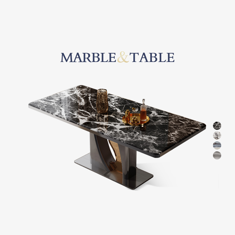 微晶石餐桌长方形家用轻奢现代