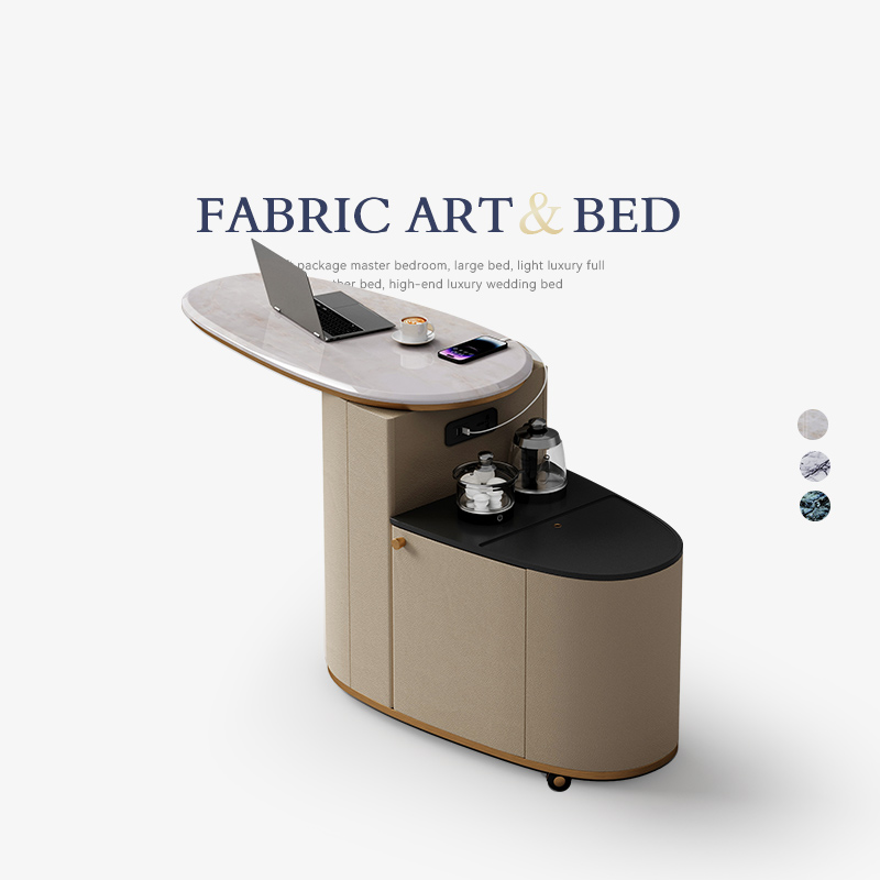 可移动茶桌烧水壶一体轻奢茶台车